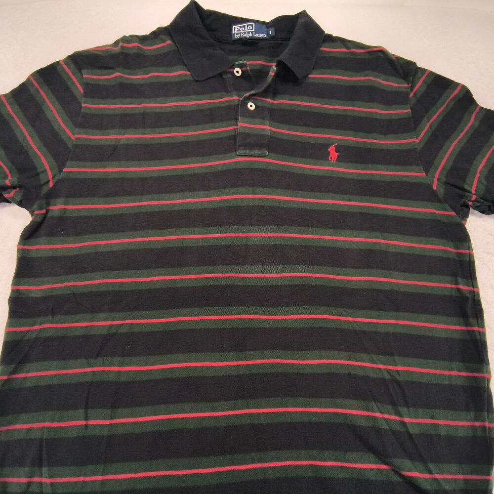 Polo by Ralph Lauren Casual Collared Polo Shirt Mens Size Large L Black Green